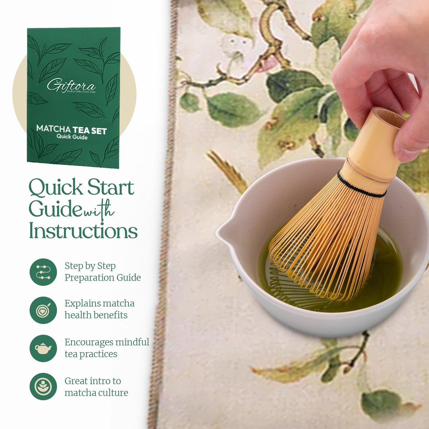 Matcha Whisk Set – 7-Piece White Matcha Kit