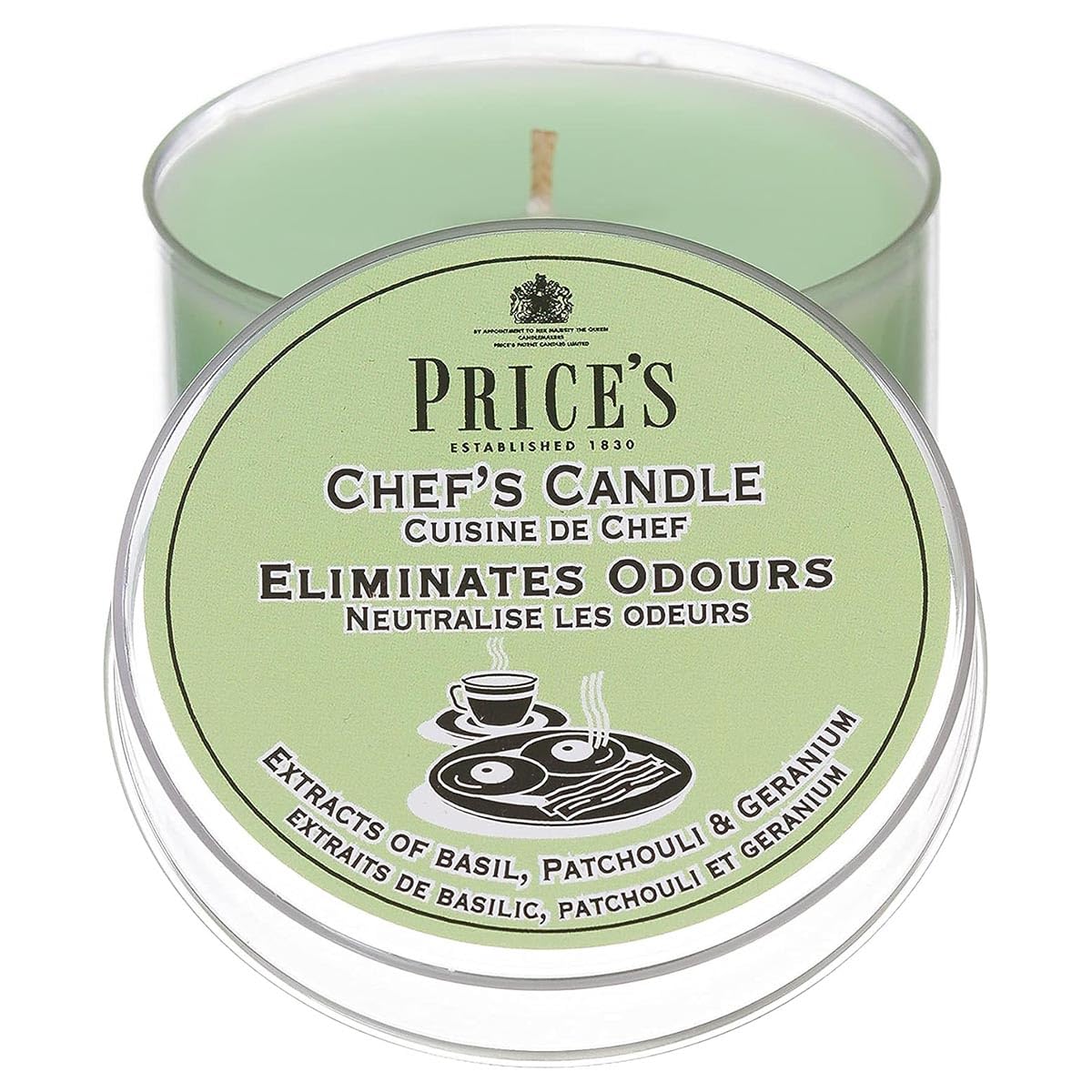 Prices Chefs Candle in Tub - Eliminates Odour Cooking Cooks Kitchen - TRIPLE PACK