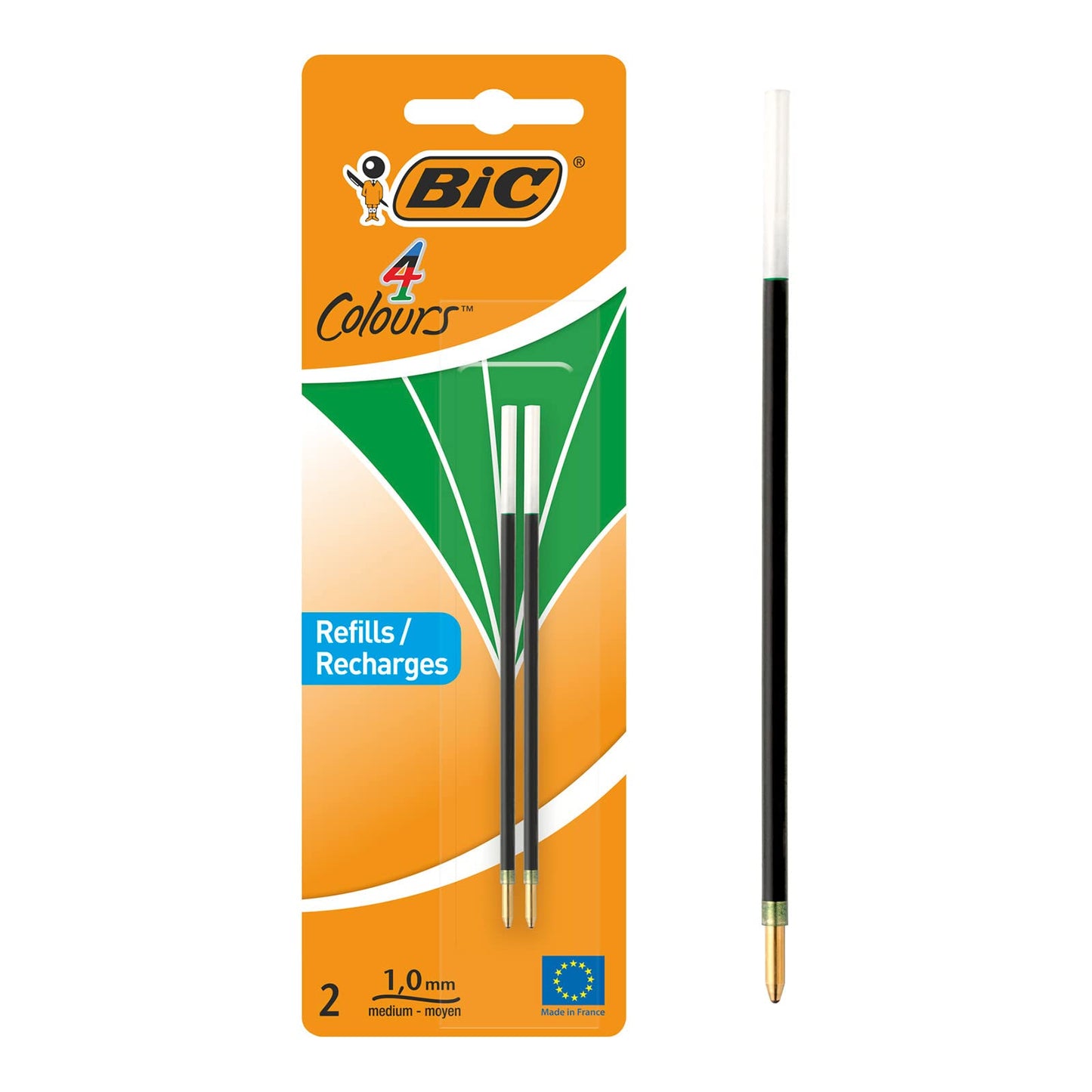 BIC Ballpoint Pen 4 Colours 2 Items Green