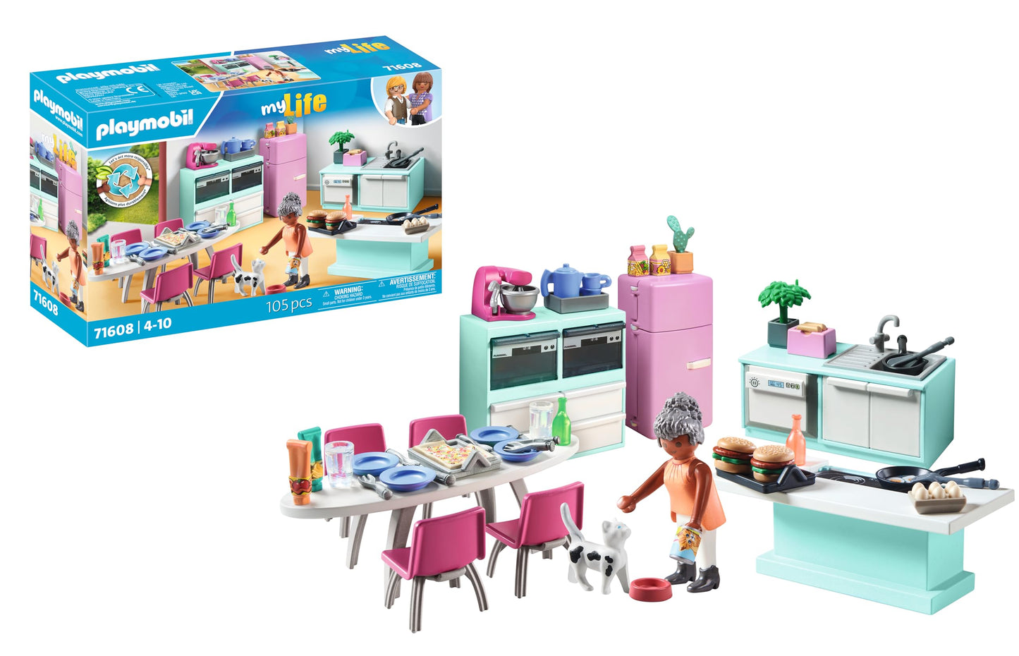 Playmobil Kitchen with Dining Table