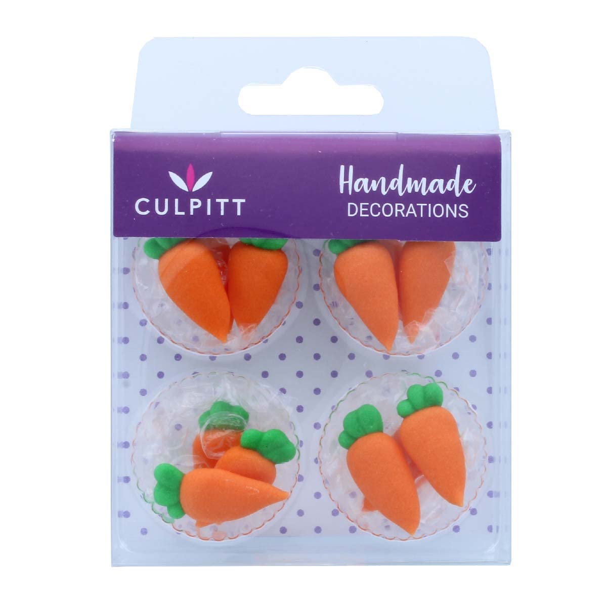 Culpitt 381 Carrot Sugar Pipings 12 Pack, 2.5 Centimetre, Orange