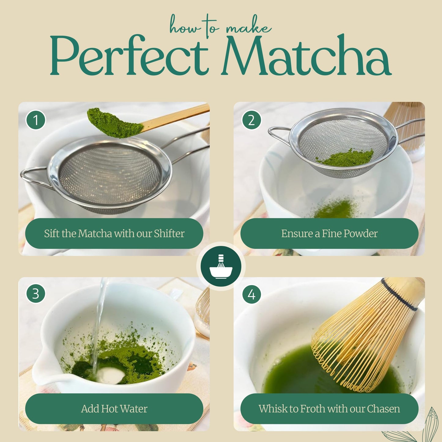 Matcha Whisk Set – 7-Piece White Matcha Kit