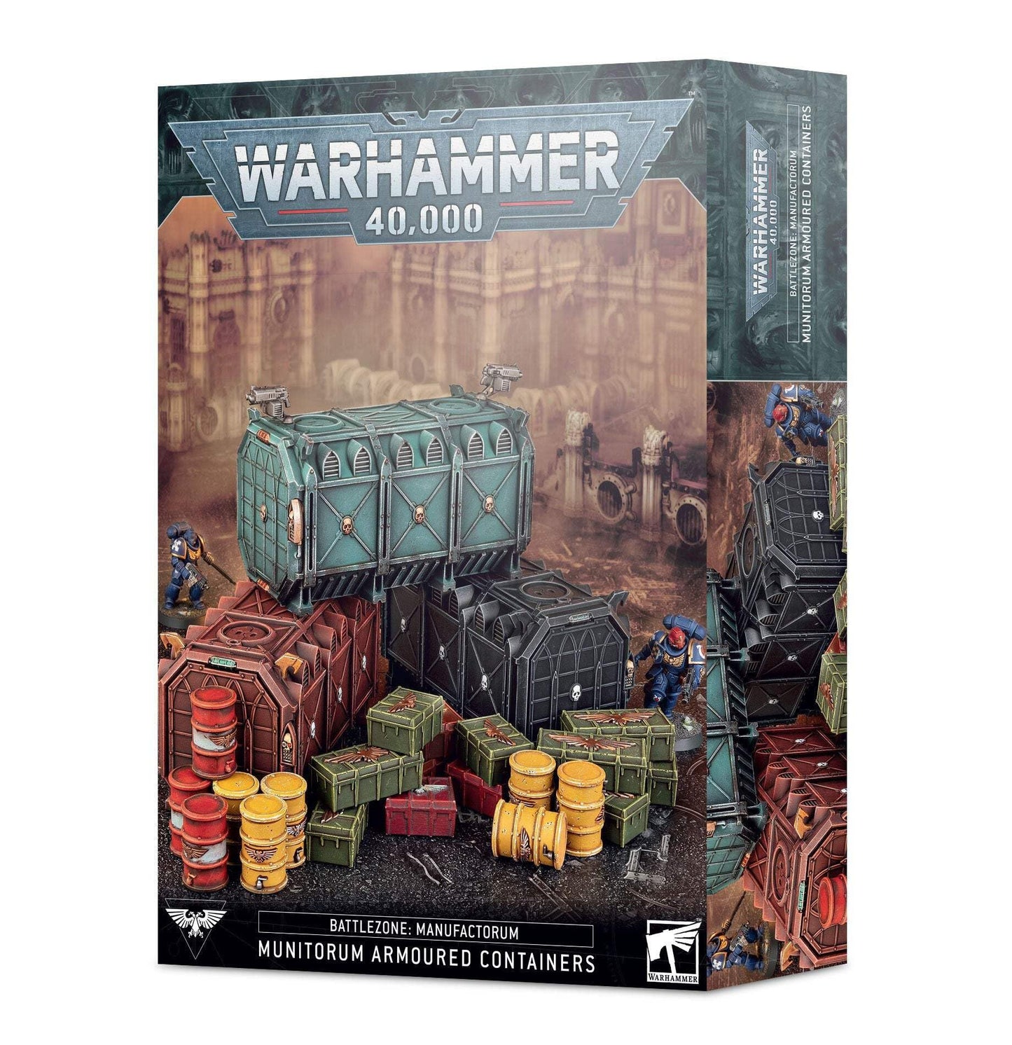 Games Workshop - Warhammer 40,000 - Battlezone: Manufactorum - Munitorum Armoured Containers, Black