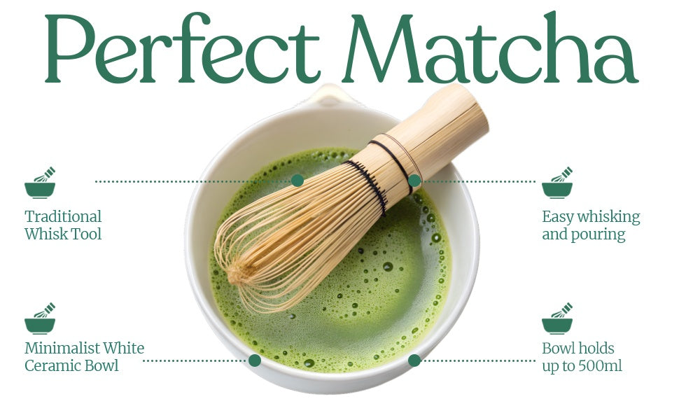 Matcha Whisk Set – 7-Piece White Matcha Kit