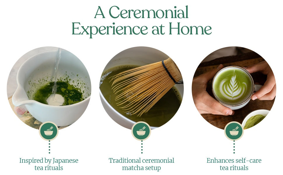 Matcha Whisk Set – 7-Piece White Matcha Kit